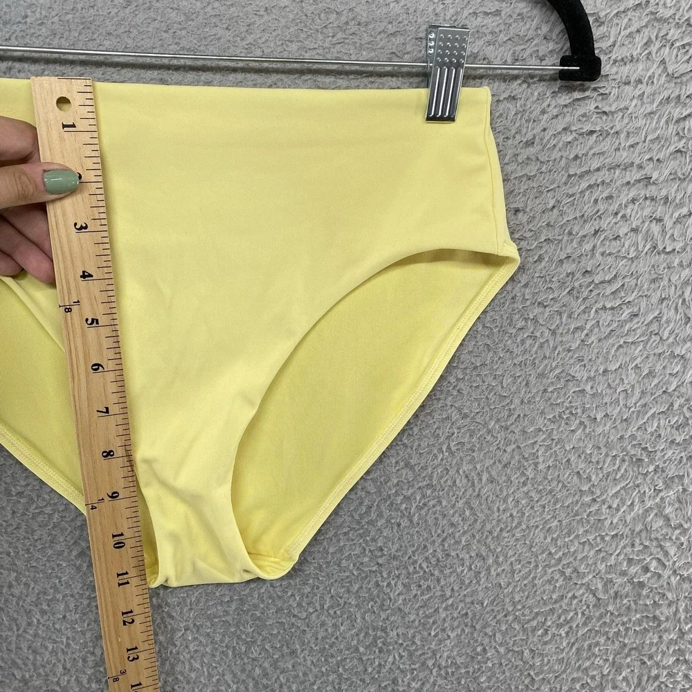 Athleta Bikini Set Womens Small Butter Yellow High Waisted 2 Piece Swim Beach
